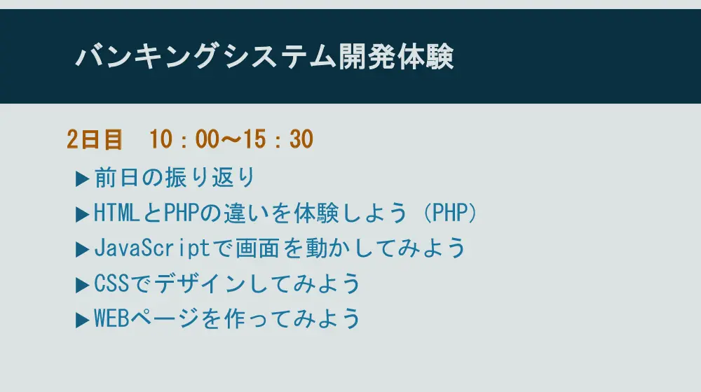 バンキングシステム開発体験