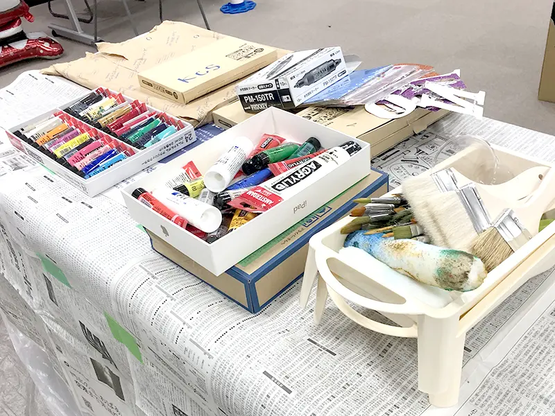 壁画体験コーナー