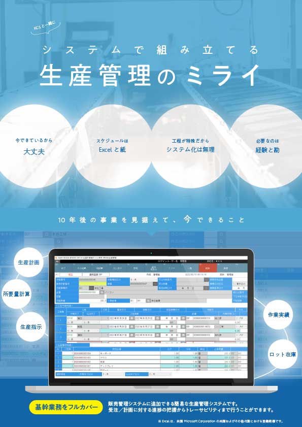 生産管理システムパンフレット資料